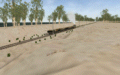 Loaded train among the Sand Hills